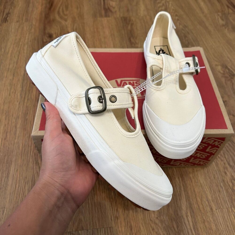 VANS Mary Jane cream beige shoes sneakers women’s 7.5 new - Picture 2 of 6